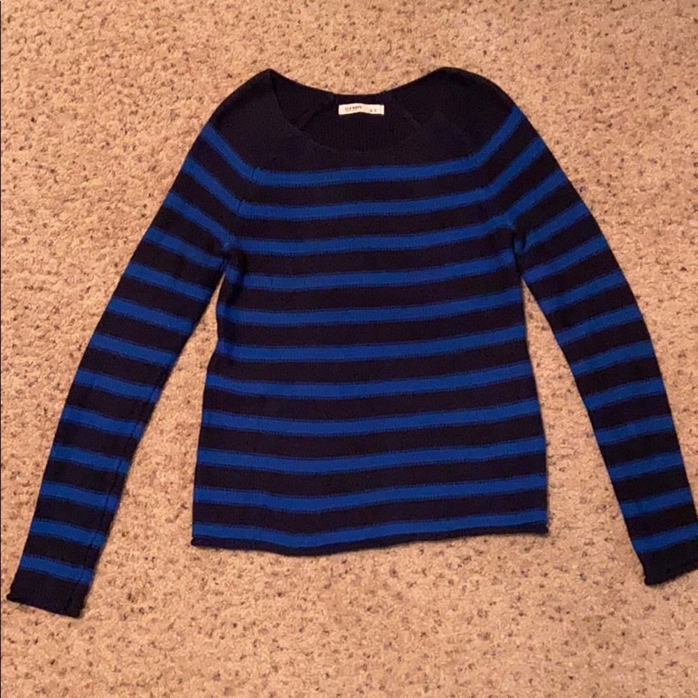 Blue and navy stripped sweater
